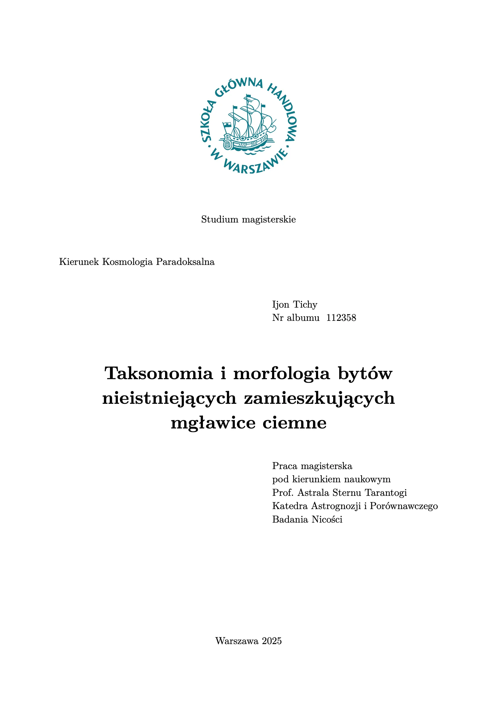 SGH thesis template